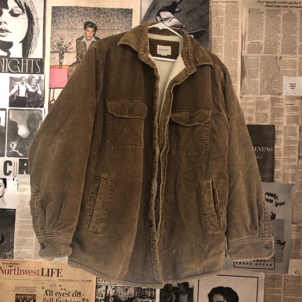corduroy sherpa lined jacket